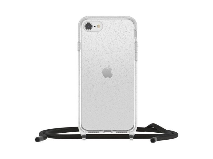 Coque pour iphone - otterbox - react necklace - stardust - testée normes militaires - bandoulière amovible