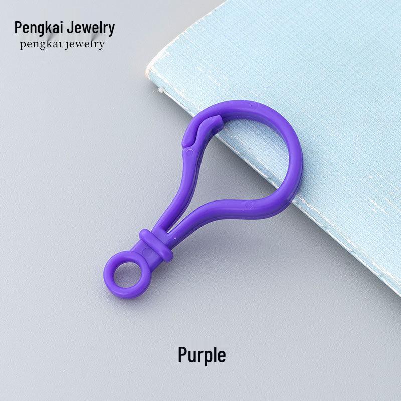 DIY Jewelry Accessories: Candy Color Plastic Buckle Set (Question Mark, Bag, Light Bulb, Gourd).