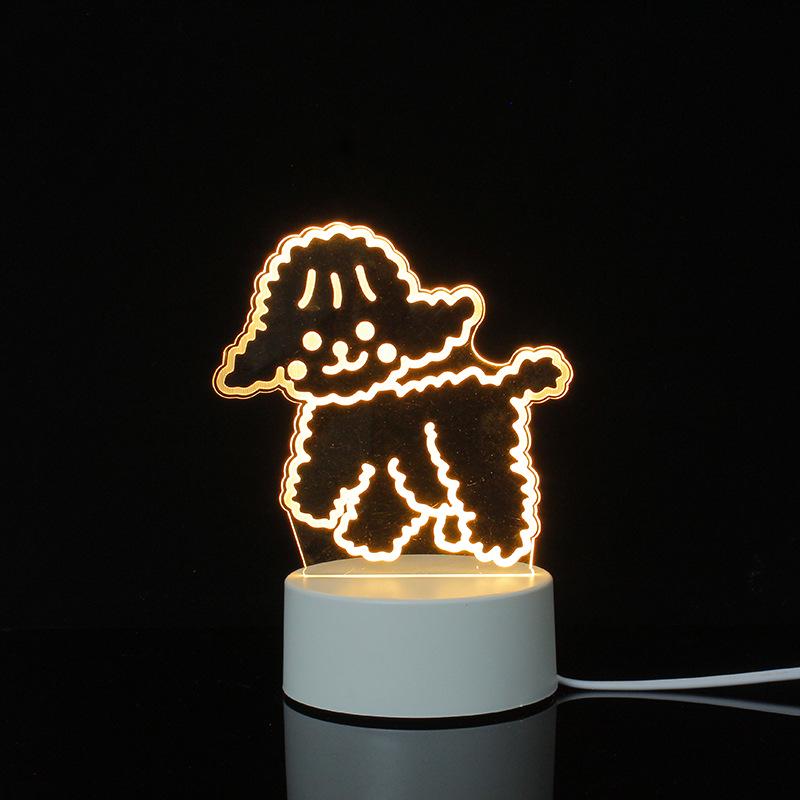 3D Cartoon Night Light: Custom Acrylic Bedside Lamp for Atmosphere & Gifts