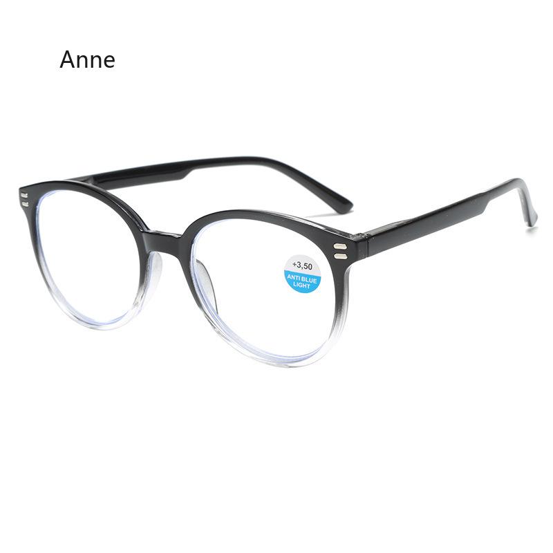 Trendy Clear Lens Round Frame Far Sight Glasses Mirad Color Reading Glasses Anti Blue Light High-definition Presbyopia Glasses