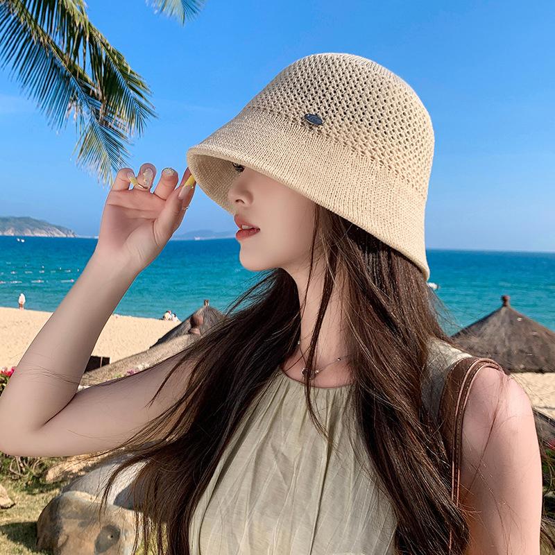 Temperament Beach Hat Summer Visor Bucket Hat For Women Girls Fisherman Hat Sun Hats Outdoor Travel Sunscreen Hats Gifts