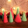 3D Cone Candle Silicone Mold Christmas Tree Soap Mold Art Wax Cake Resin Mold  Desk Decoration
