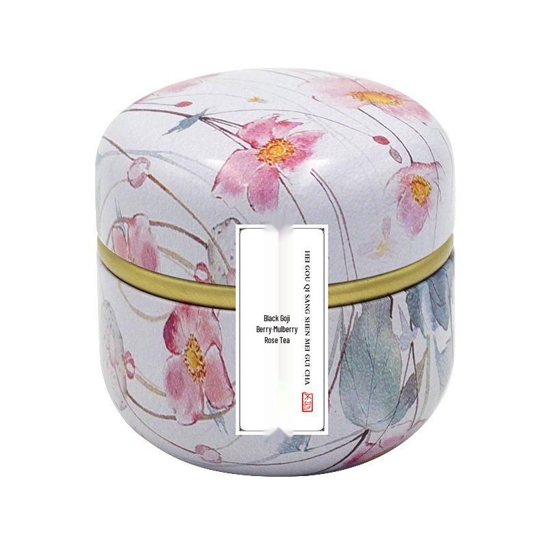 Goddess Festival Gift Box: Peach Osmanthus Oolong & Rose Black Tea in Small Iron Cans