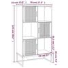 VidaXL Buffet haut blanc 70x35x125 cm bois d'ingénierie 352136