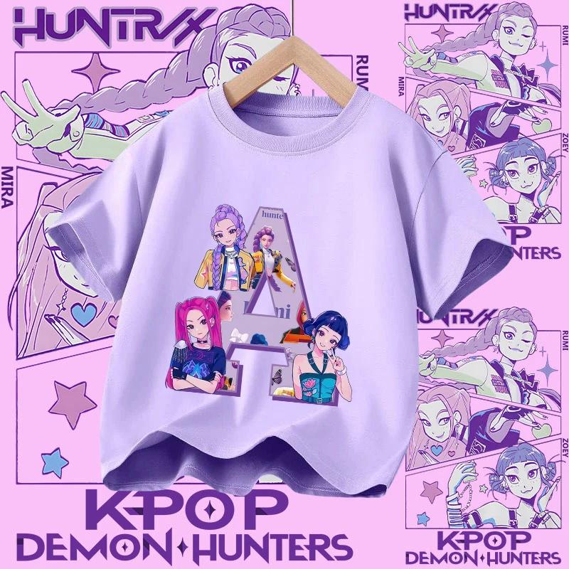 Summer Short-Sleeve Casual Top New K-pop Demon Hunter Children s T-Shirt Girls Sweatshirt 100
