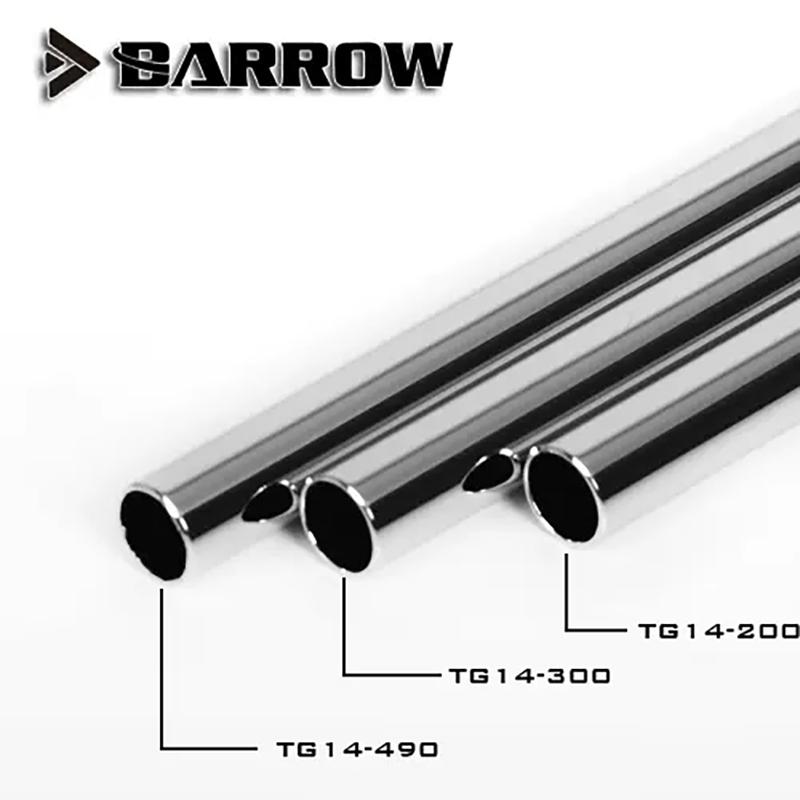 Barrow red copper chrome plated metal hard tube 12 X14mm / 14 X16mm water cooling tube 490mm