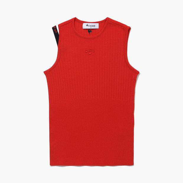 LECOQ GOLF Women'S Pointed Ribbed Sleeveless Sweater (Gq222Lkp42)