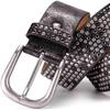 Women's Fashionable Rhinestone Black Leather Belt for Jeans and Formal Wear - Korean Style Trendy