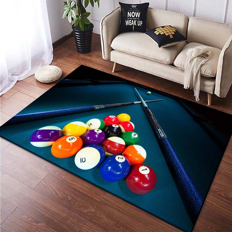 

15 размеров 3D печать Снукер Бильярдный узор Ковер для гостиной Коврик для ванной Креативный придверный коврик Ковер для спальни Домашний декор 40x60cm (16x24in)