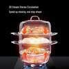 SANHO 304 Stainless Steel 3-Layer Steamer Soup Pot 28cm