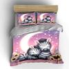 Dreamy Zebras Cuddling Together Duvet Cover Set With 3D Printing Design Soft Polyester Bedding Set All-Season Comfort