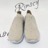 Women's Slip-On Crystal Sneakers Breathable Mesh Plus Size Casual Flats Women Comfort Soft Sole Running Walking Shoes