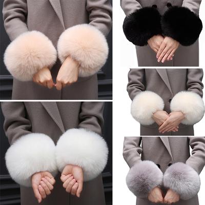Herbst und Winter neue Manschetten Pelz Handgelenk Manschetten verdickt warme Hand Kreis Nachahmung weichem Fuchs Kaninchen Haar Pelz Handgelenk Manschetten