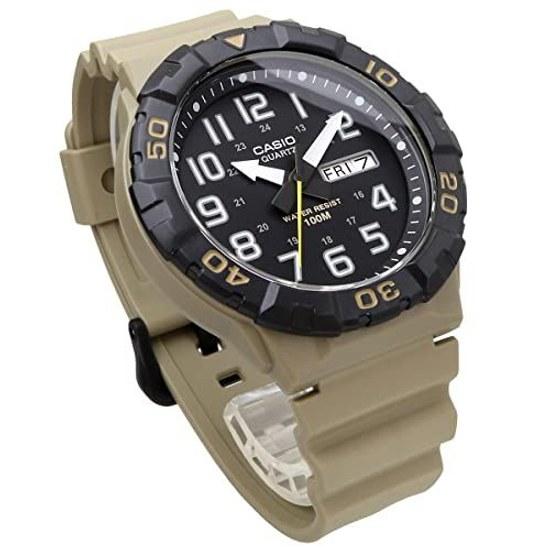 Casio Standard Big Face Quartz Wristwatch MRW-210H-5AV Mens Khaki Overseas Model