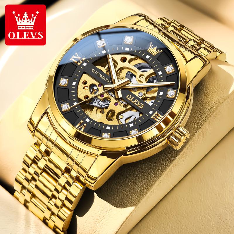 Светящиеся водонепроницаемые механические мужские модные часы Olixis