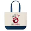 Shopping Bag - PLANETEE - Blue Bottom Shopping Bag I Can't Floorball - Blue - Cotton - 40 X 45 Cm