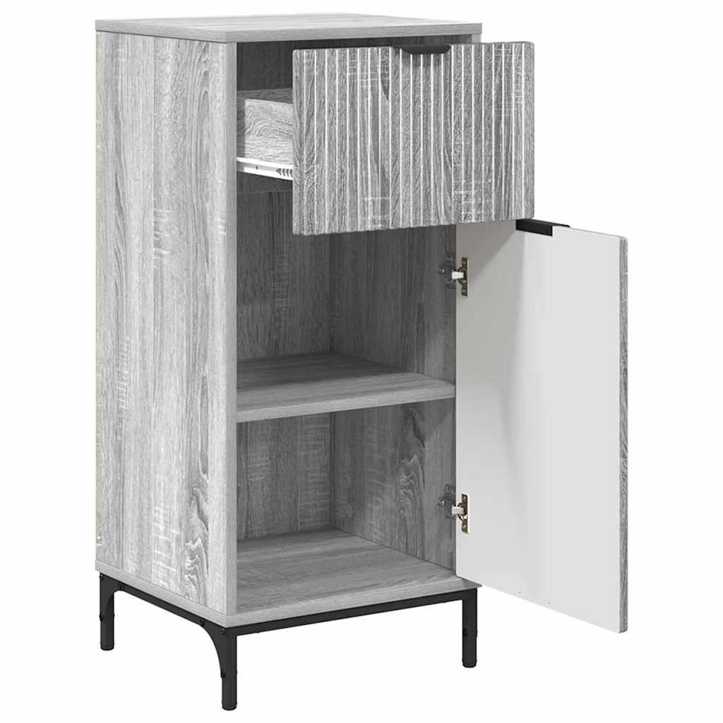 Bathroom Cabinet with Storage Grey Sonoma 39.5 x 36 x 88 cm