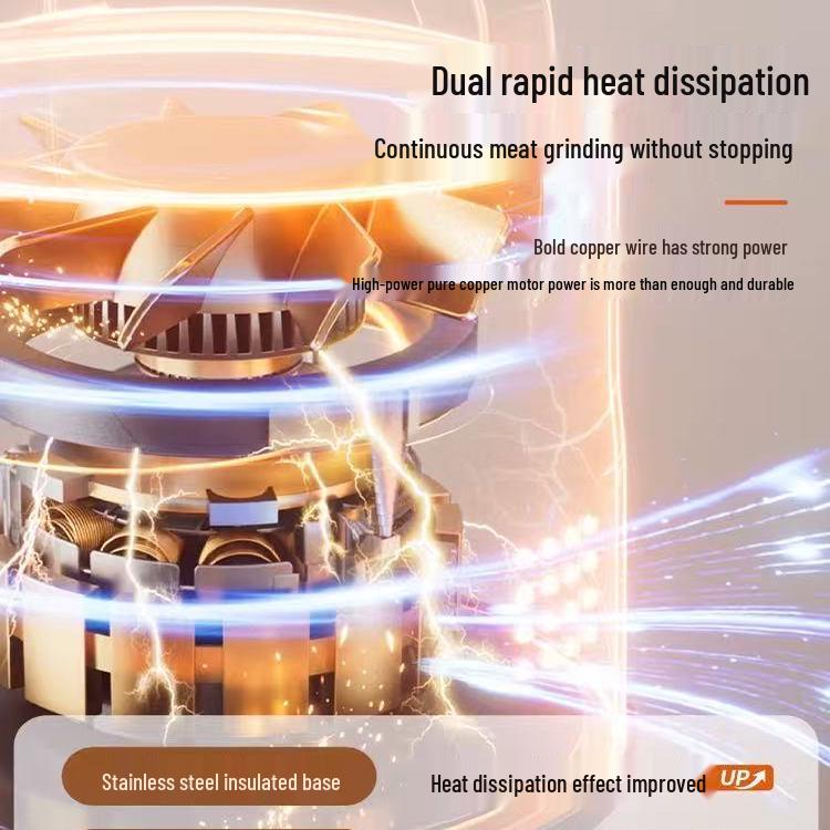 High-Power Multifunctional Food Processor: Electric Mincer & Mixer for Large Capacity