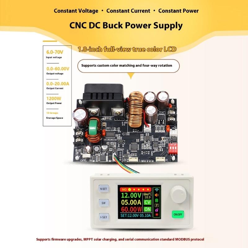 Large power 1200W 20A Output Adjustable Regulator Simple Installation for Laboratory Equipment & Circuits Maintenance