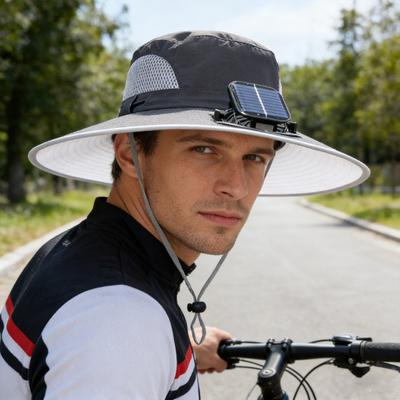 Fan Hat USB Rechargeable UV Protection Hat with Solar Fan Breathable Men