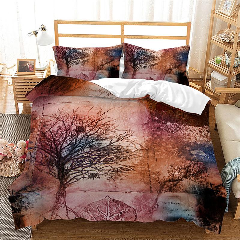 Geometric Duvet Cover Abstract Marble Bedding Set Microfiber Vintage Exotic Floral Pattern Comforter Cover Twin King Single Size