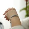 ANENJERY Chinese Totem Cuff Bracelets Bangles For Men Women Handmade Thai Silver Jewelry Wholesale