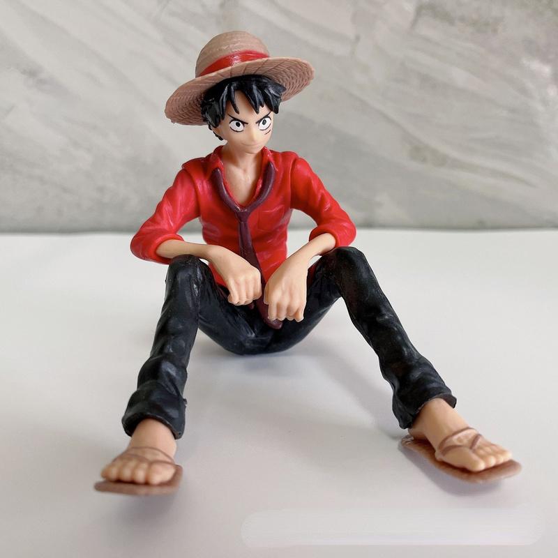 One Piece Hand-made Sitting Position Luffy Stylist Model Car Ornaments Center Console Animation Peripherals