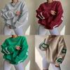 Casual Fashion Letter Print Thick Pullover Sweatshirt For Women Winter 2022
