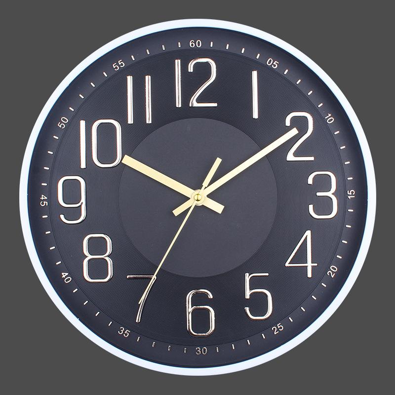 Simple and Versatile Electronic Wall Clock, Personalized and Creative Font, Clear and Silent Clock, Accurate 12-inch Quartz Clock