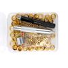 100Pcs 6mm/8mm/10mm Metal Grommets Kits Eyelet Punch Set Metal Eyelets and Grommet Sets for Leathers/Fabric/Belt/Shoes