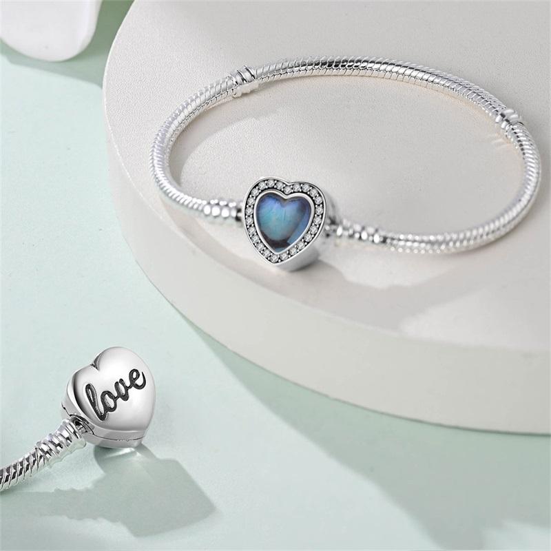 925 Silver Bracelet with Star Moon Four Leaf Clover Heart Charms DIY Jewelry Making CZ Chain For Women