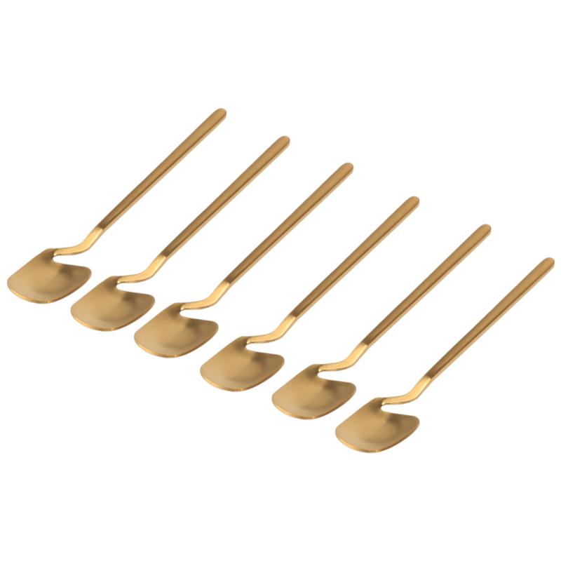 

Кофейные ложки, 6 штук ложек для эспрессо, 5,6 дюйма маленькие ложки из нержавеющей стали чайные ложки крошечные ложки