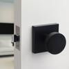 Black Door Knob with Deadbolt Adjustable Design Simple Installation Heavy Duty Modern Front Door Handle Deadbolt Set