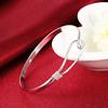 Fashion Beautiful Flowers Bangle 925 Silver Bracelet for Women Adjustable Classic Luxury Designer Jewelry Party Gifts