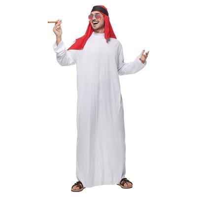 Erkek Arap Kostüm Arap Şeyh Cadılar Bayramı Cosplay Robe Fantezi Elbise Kıyafet