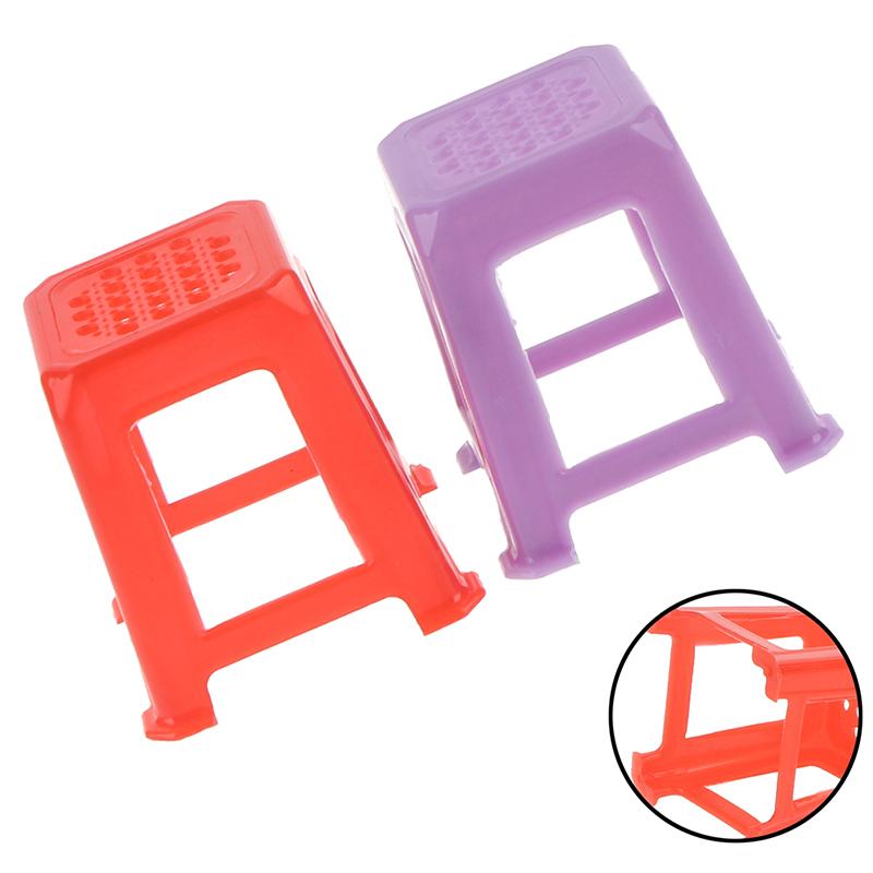 1/12 Scale Dollhouse Miniature Plastic Stools Chairs Pretend Play Furniture Toys