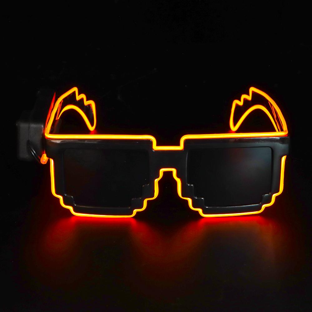 Wireless Mosaic LED Glasses Halloween Christmas Birthday Flashing Glasses  for Adult Kids