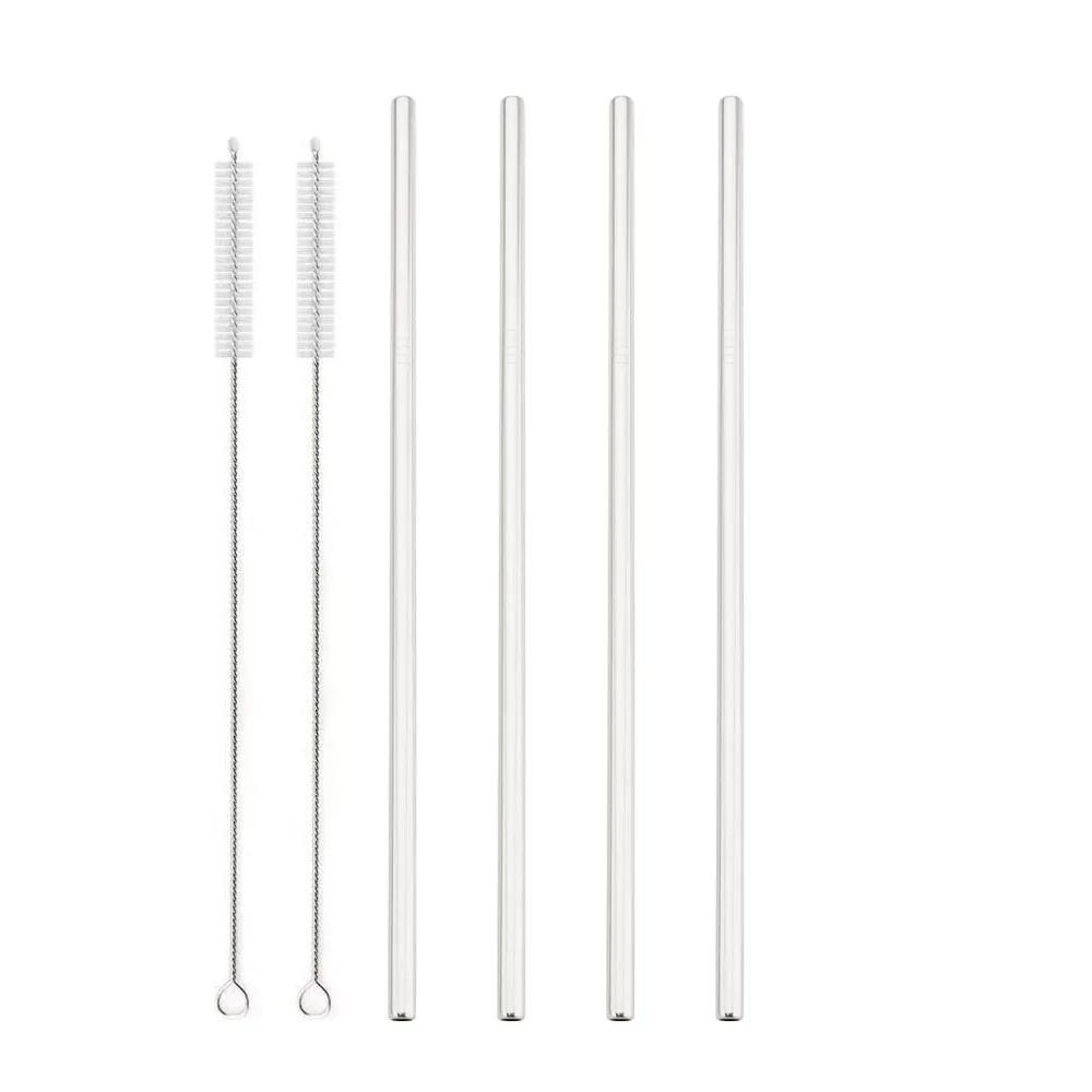 

Reusable Drinking Straw Metal Straws 304 Stainless Steel Straws Set with Brush Bar Cocktail Straw for Glasses Drinkware Straight Straw серебряный