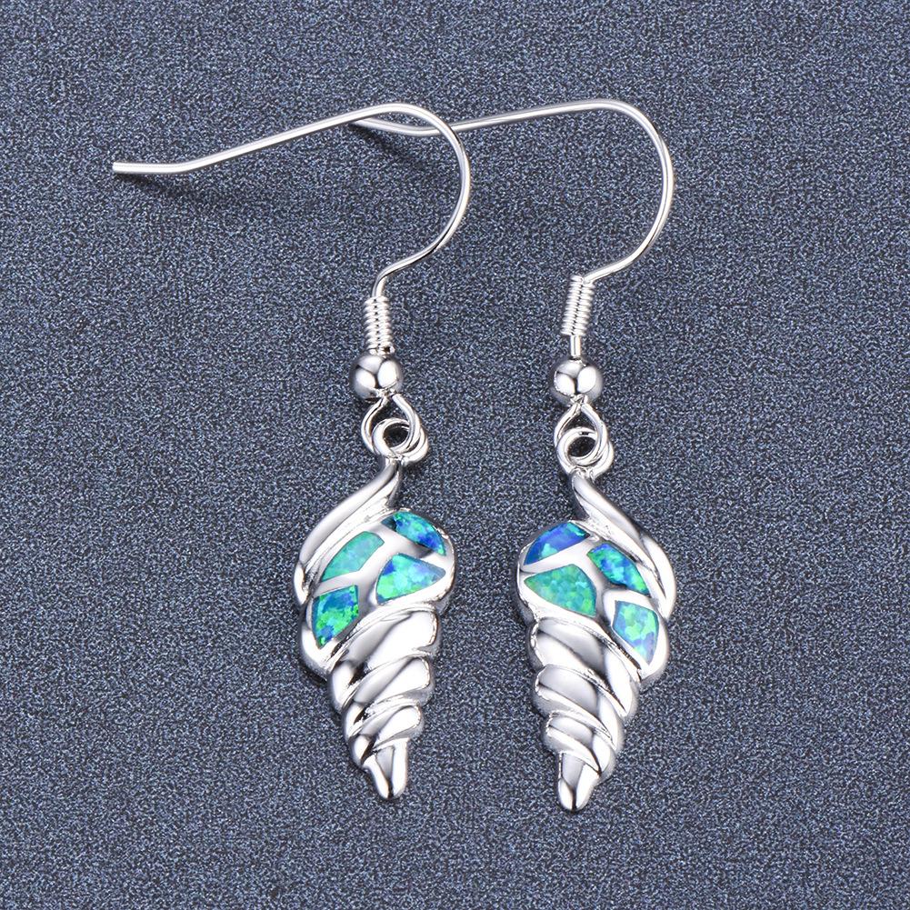 New Fashionable Personalized Black Gold Blue Conch Earrings Versatile Earrings