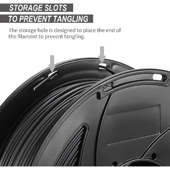 Petg Filament 1.75,Black Matte Petg 3D Printing Filament 1.75mm Dimensional Accuracy +/- 0.02 mm, 1Kg Spool(2.2lbs),Fit Most FDM Printers