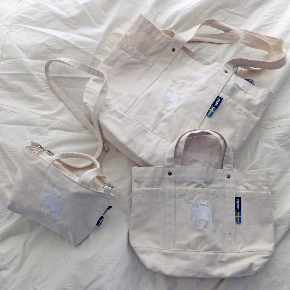Bolsa Tote de Lona Estilosa FARG & FORM, Natural, Média, da marca nórdica moz FARG & FORM