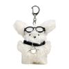 Furry Dog Keychain Plush Toy Pendant Keyring Stuffed Animals Key Rings Stylish Ornament for Bag Phones Keys Cameras