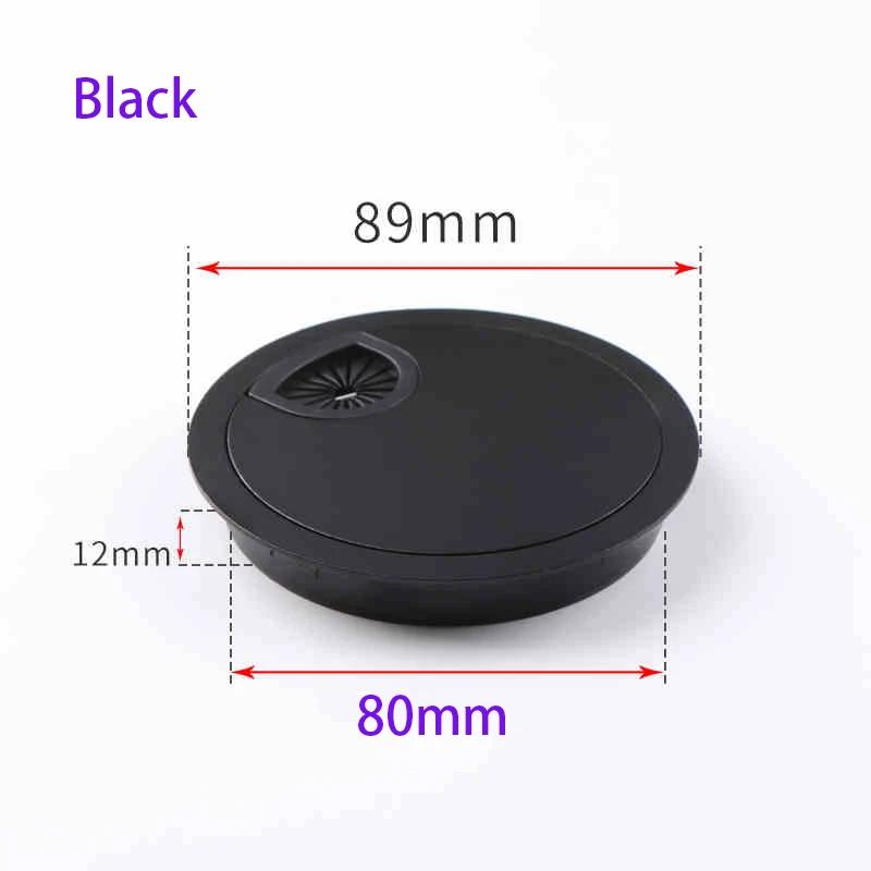 1/2/4/8Pcs 50/53/60/80mm Zinc Alloy Desktop Cable Hole Cover Protective Ring PC Desktop Circular Cable Protective Ring Bracket