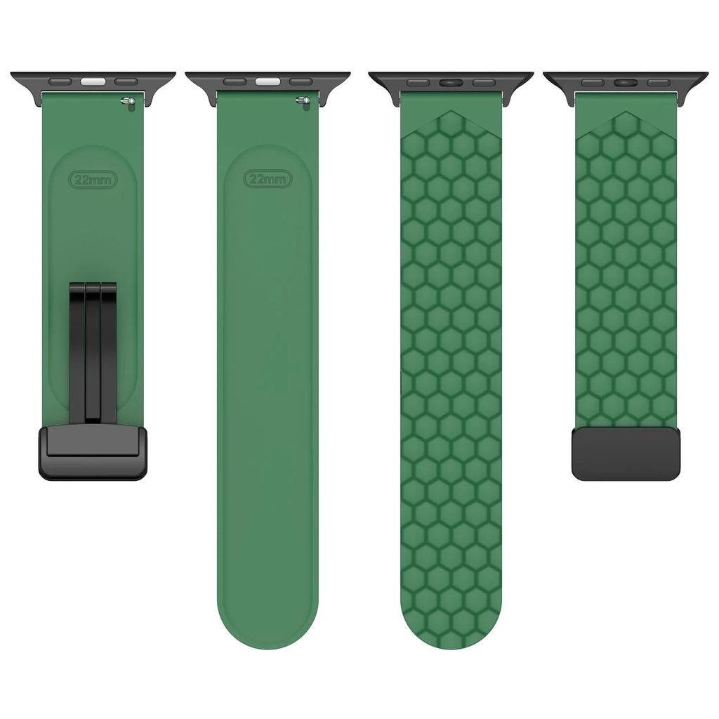 Silicone Strap for Apple Watch Band Ultra 49mm 44mm 45mm 46mm 42mm Series 10 9 8 7 6 Magnetic Buckle Wrist Bracelet Correas