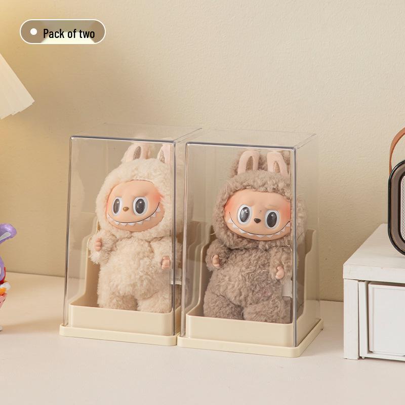 Acrylic Transparent Display Box for Pop Mart Labubu Figures Dust Protection