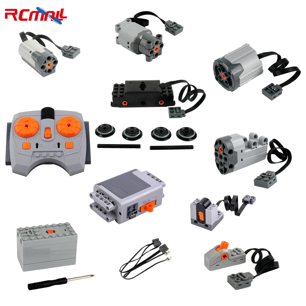 Klocki MOC Symulacja Rozpylacz Nebulizator Części Wydechowe Tor Kolejowy Silnik Odbiornik Kontrolera IR Seria Mould King Silnik