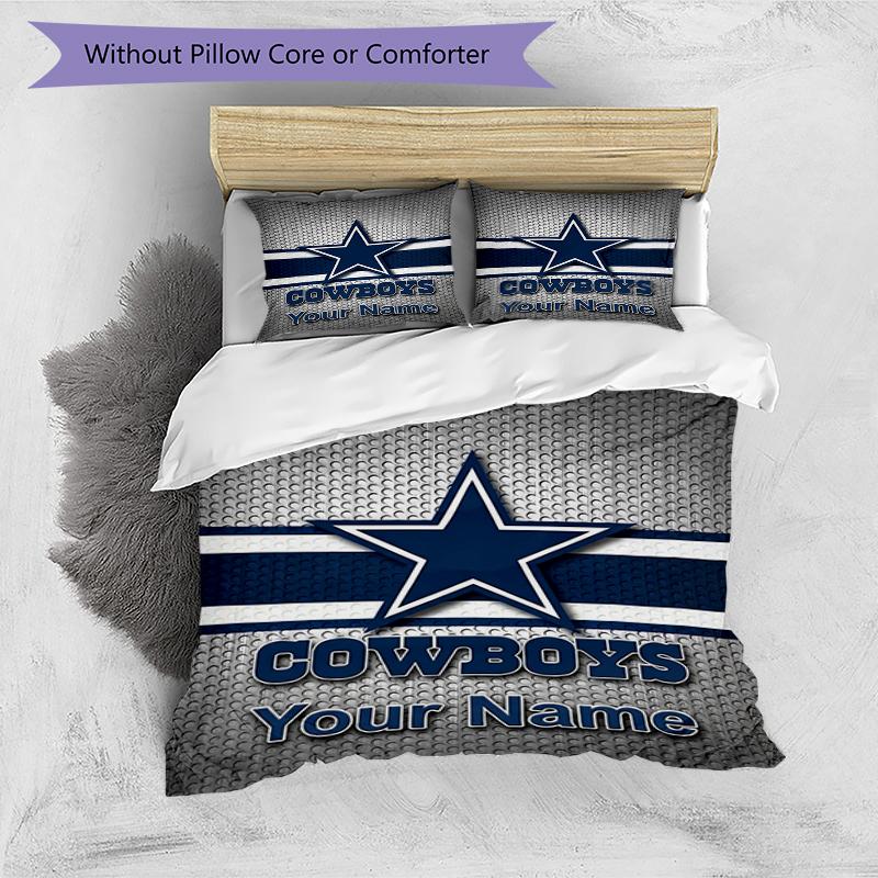 Cowboys Gear Custom Name Text Print 1Pc Bedding Set Duvet Cover With Two Pillowcases Soft Bed Linen For Household Bedroom