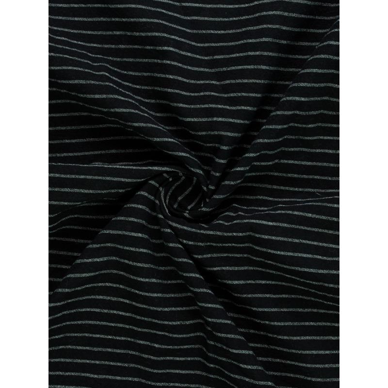 Men Striped Long Sleeve Stand Collar Casual Business Linen Shirt