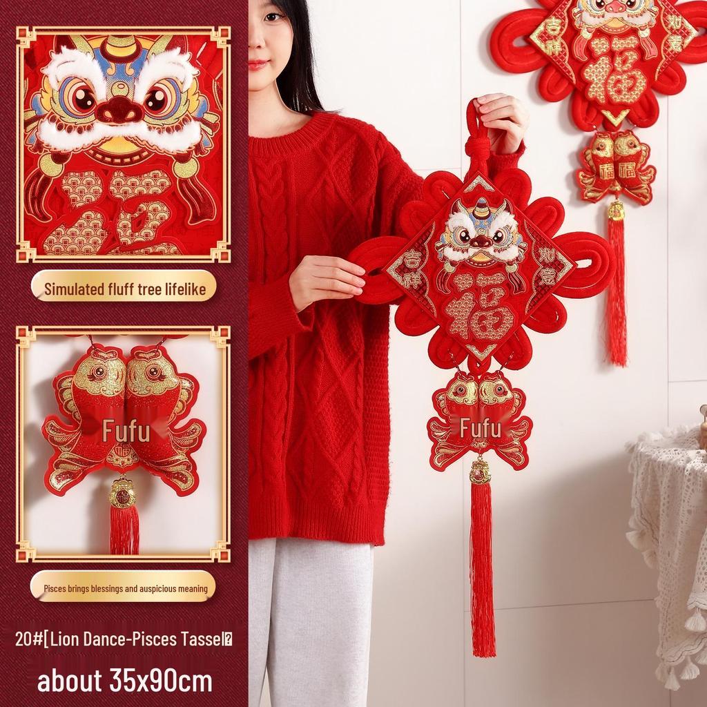Pandantiv Luxos Nod Chinezesc Binecuvântare 2025: Decorare de Anul Nou pentru Camera de Zi