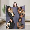 Katseye Kpop Flannel Blankets Winter  Soft Durable Bedding Throws for Children Outdoor Graphic Bedspread Sofa Bed Cover